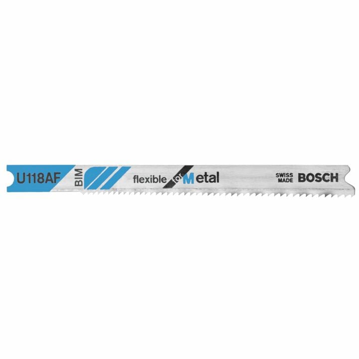 Bosch Jig Saw Blades 5pc 2 3/4in 17 24P TPI Flexible for Metal U shank, large image number 0