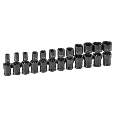 Grey Pneumatic 1/4 In. Drive Standard Length Surface Drive Universal Set