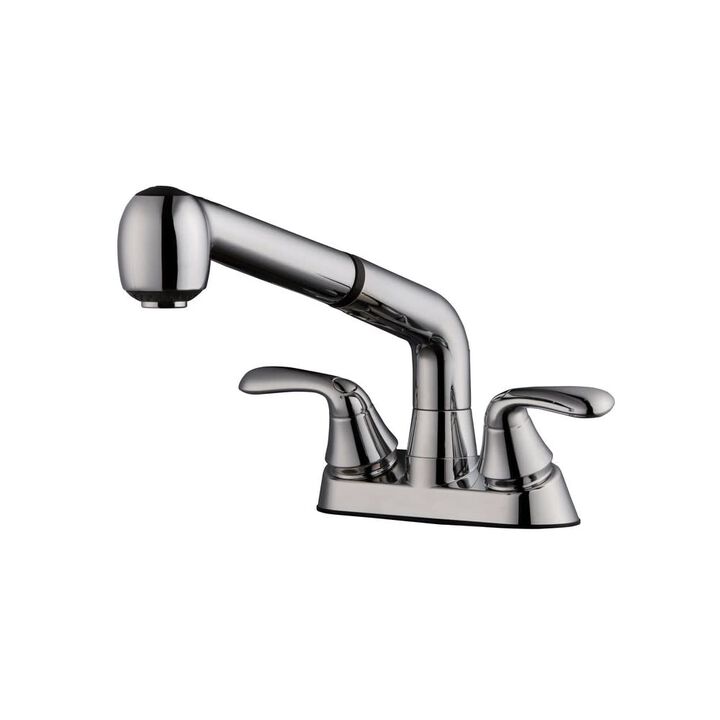 Homewerks Laundry Faucet Chrome 2 Handle Traditional Pull Out, large image number 1