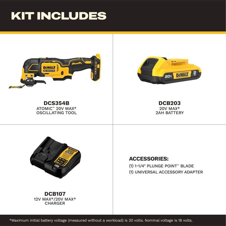 DEWALT ATOMIC 20V MAX Brushless Cordless Oscillating Multi-Tool Kit, large image number 3