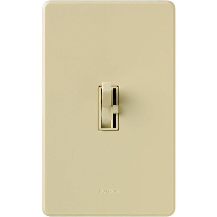 Lutron Toggler LED+ 120V 150W 1P Gloss Ivory 3-Way Dimmer Switch, large image number 0