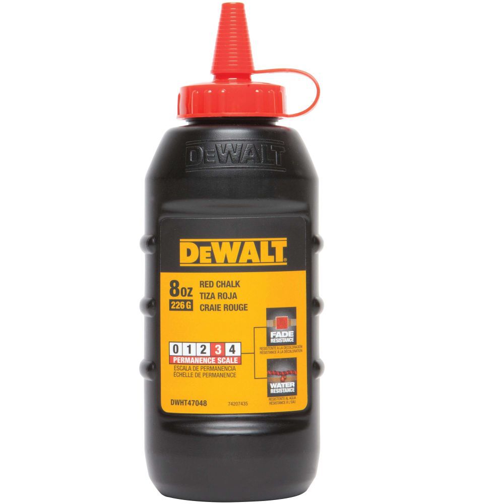 DEWALT 225 Gr./8 Oz. Chalk, Red, large image number 1