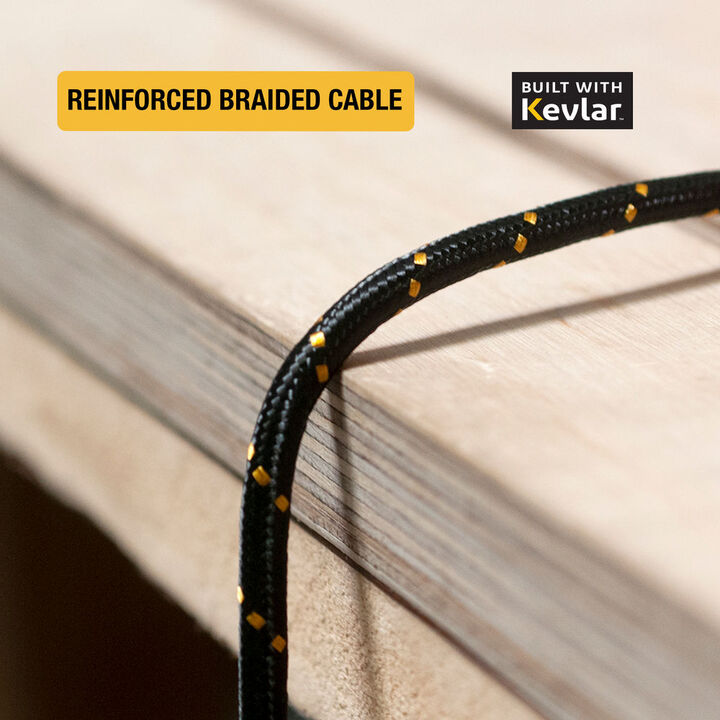 DEWALT Phone Charger Lightning Reinforced Braided Cord 10', large image number 2