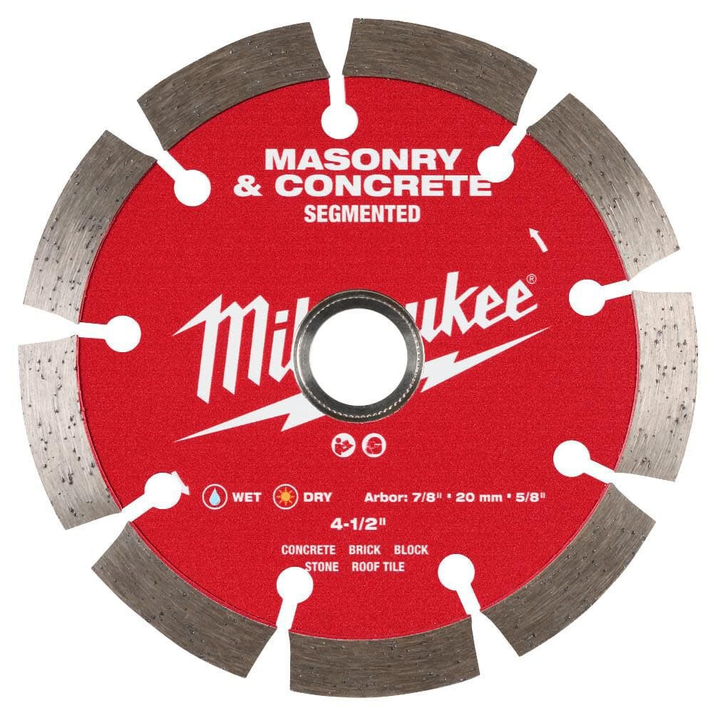 Milwaukee 4 1/2 Inch Segmented Rim Diamond Blade for Concrete and Masonry, large image number 1