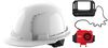 Milwaukee White Front Brim Vented Hard Hat with 4pt Ratcheting Suspension Type 1 Class C & BOLT Cooling Fan Bundle, small image number 1