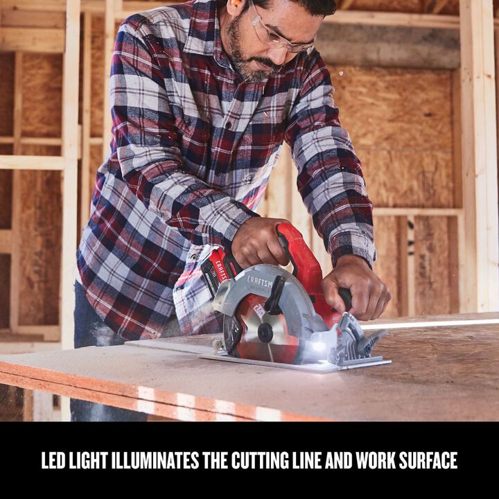 CRAFTSMAN V20 7-1/4 Inch Brushless Circular Saw (Bare Tool), large image number 4