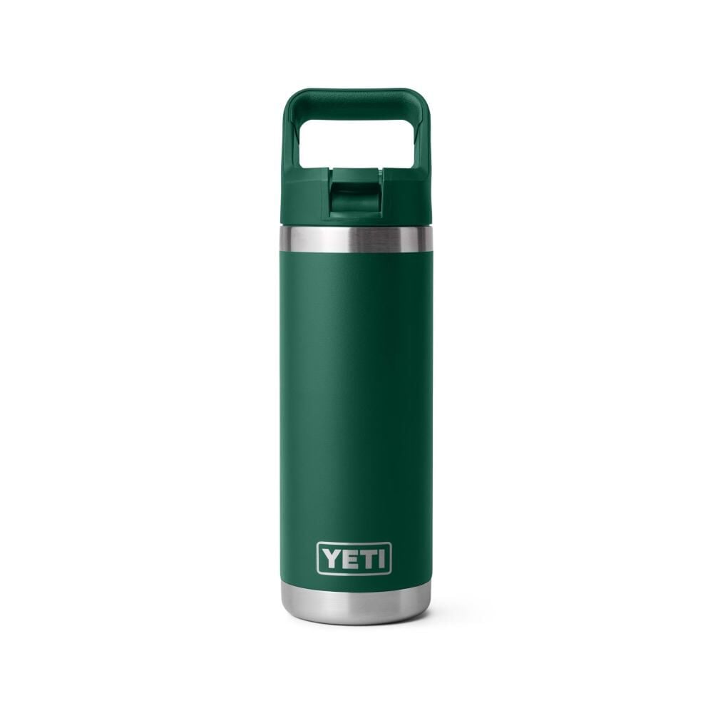 YETI Rambler 18 Oz Water Bottle with Straw Cap Black Forest Green – 21071504906