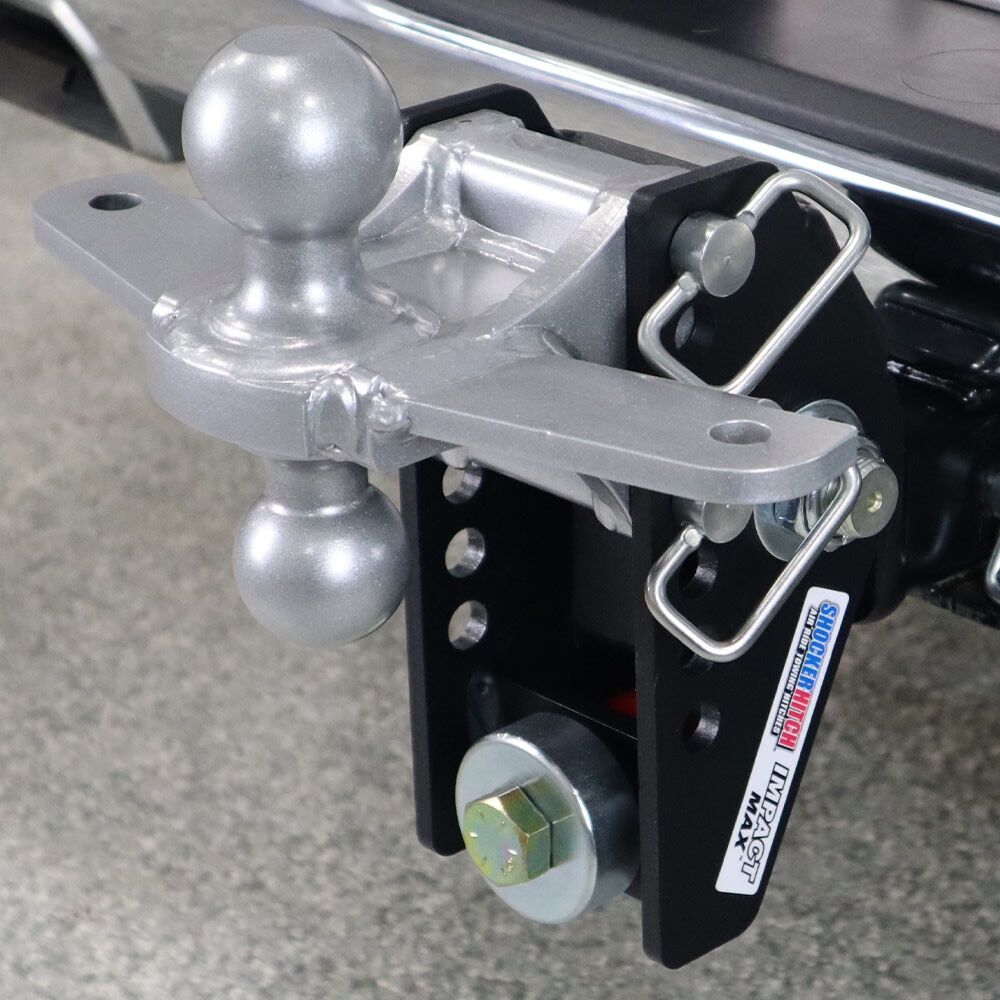 Shocker Hitch 20K Impact Max 2.5 Inch Cushion Hitch & Silver Combo Sway Bar Tab Ball Mount 2 Inch & 2-5/16 Inch Hitch Balls, large image number 11