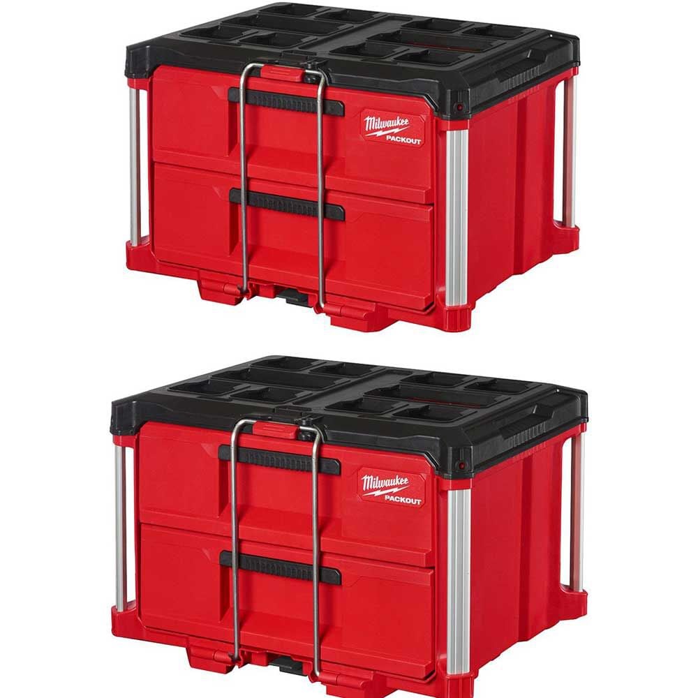 Milwaukee PACKOUT Drawers Tool Box 2 Drawer Bundle – 48-22-8442X2