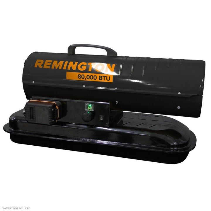 Remington 80000 BTU Battery Powered Kerosene or Diesel Forced Air Heater with Thermostat, large image number 2