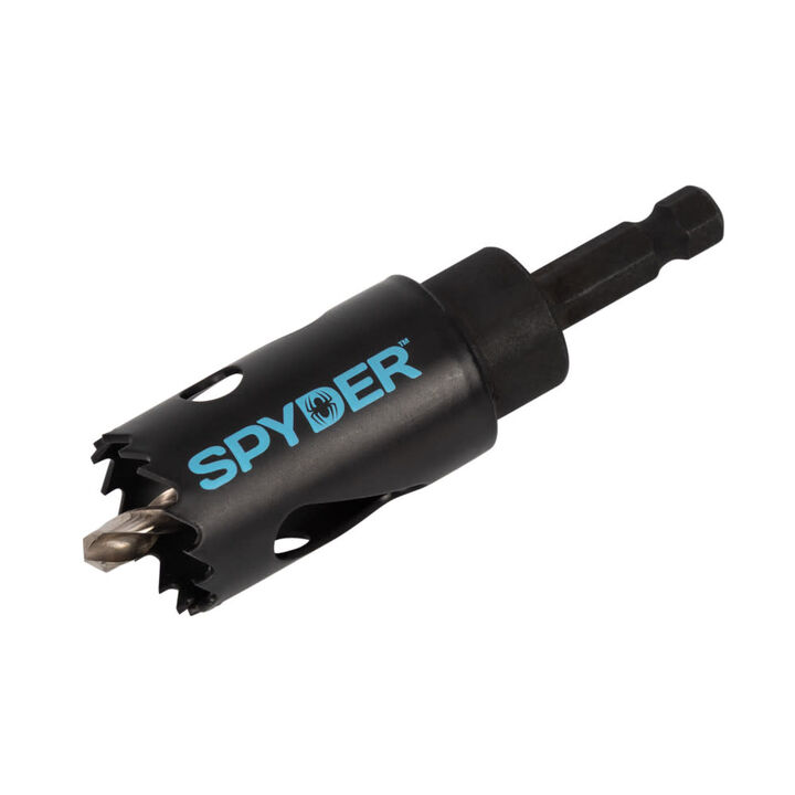 Spyder 1-1/8 Inch Bi-Metal Arbored Hole Saw, HSS Pilot Bit
