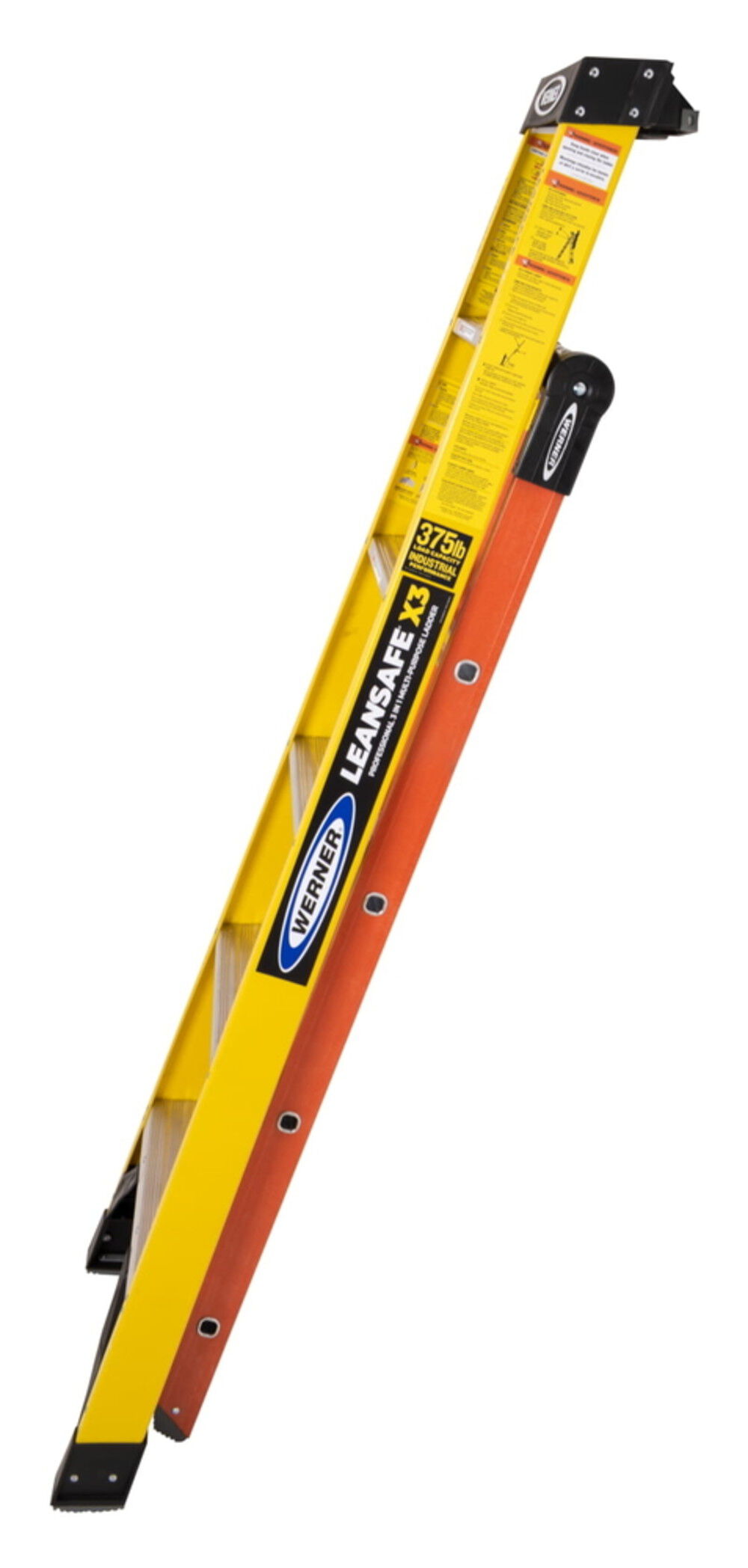 LEANSAFE X3 6 ft 10 ft. Fiberglass Professional 3-in-1 Multi-Purpose Ladder 
