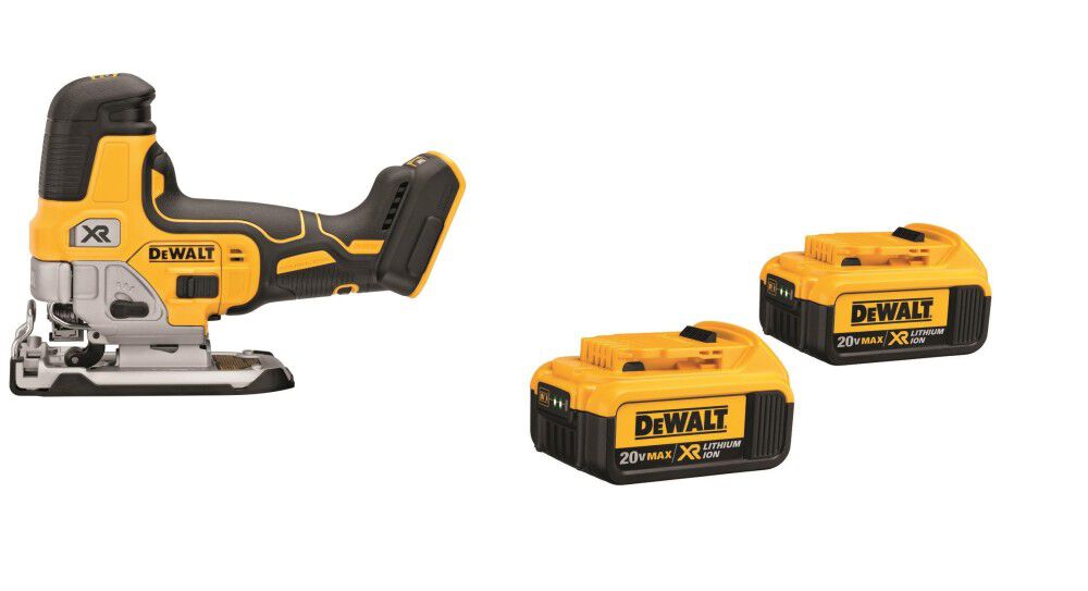 DEWALT 20V MAX XR Jig Saw Body Grip & Premium XR Battery 2pk Bundle, large image number 1