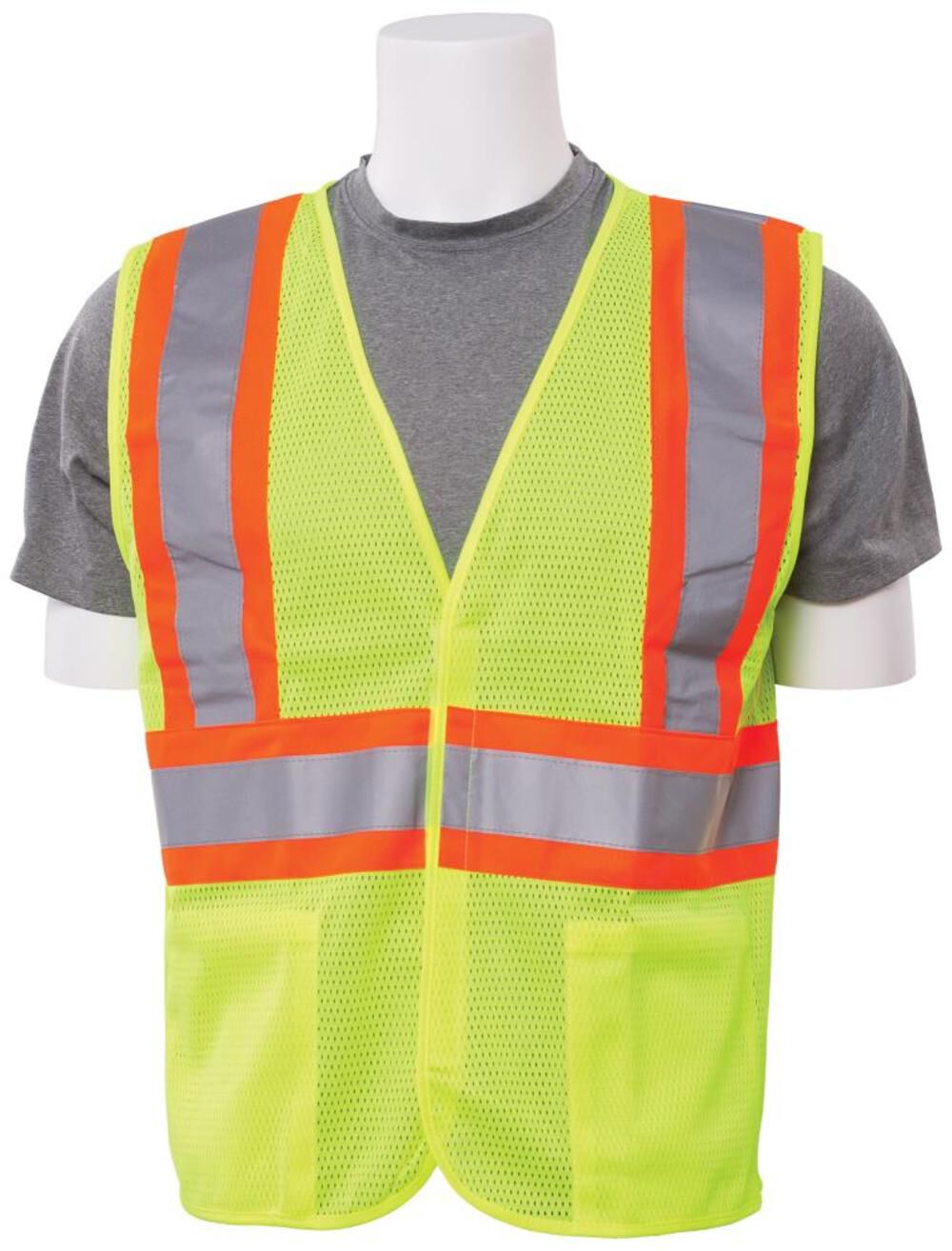 ERB S382 Class 2 Mesh Hi Vis Lime Safety Vest, 4X – 14618
