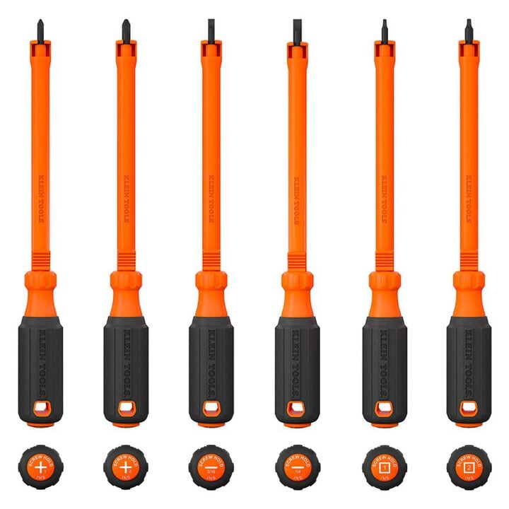 Klein Tools Insulated Hooded Screw Holding Screwdriver Set 6 Pieces