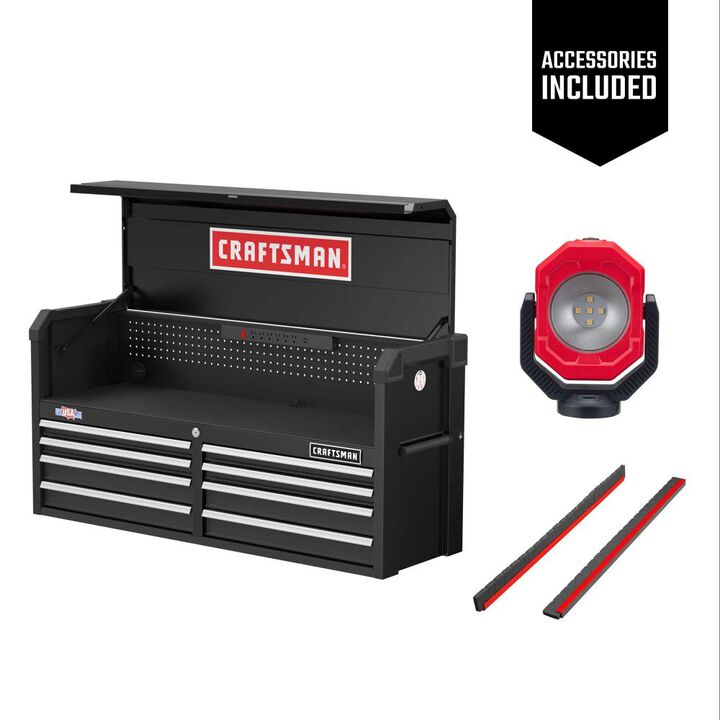 CRAFTSMAN S2000 52 Inch 8-Drawer Chest with Light & Divider