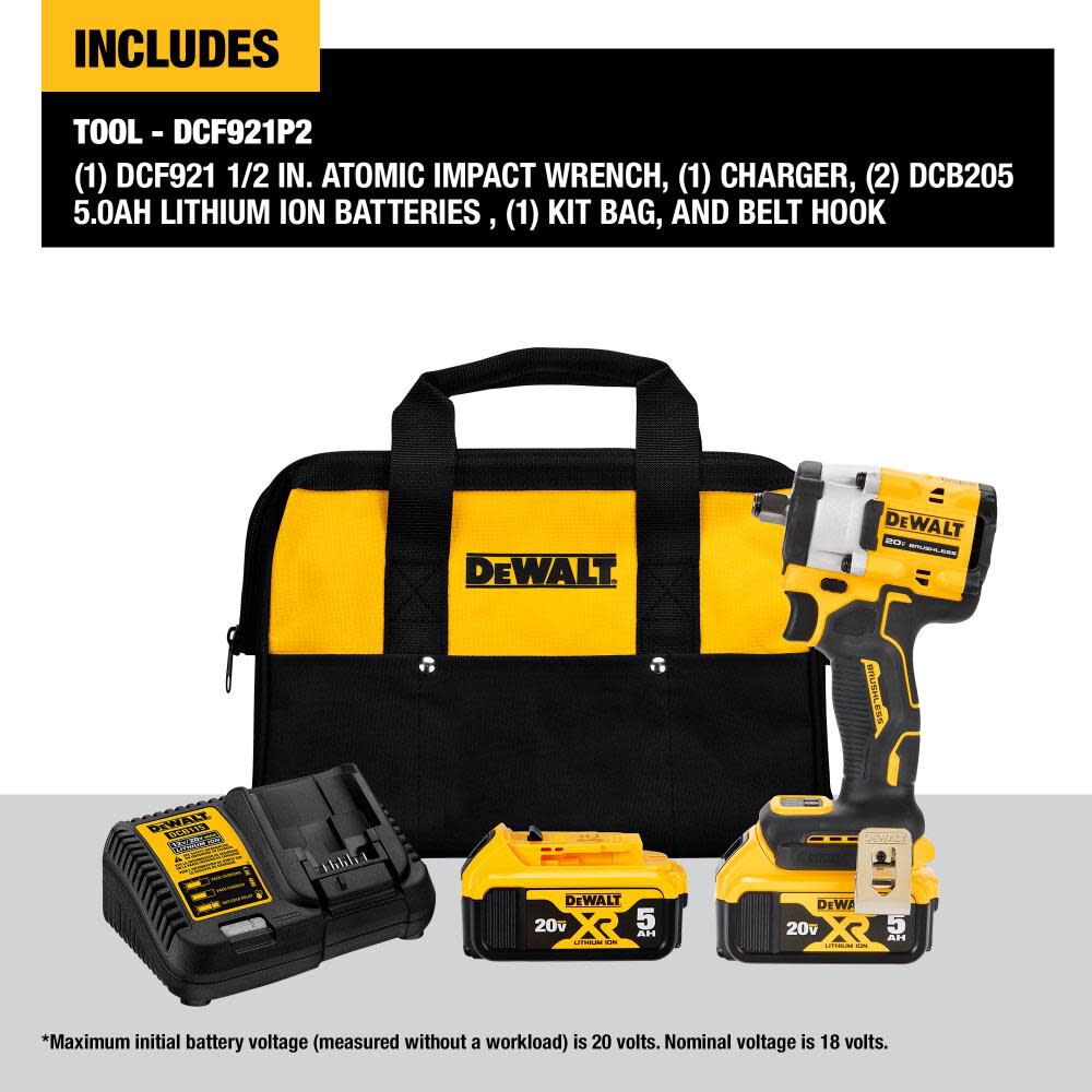 DEWALT ATOMIC 20V MAX Impact Wrench Hog Ring Anvil Kit 1/2in DCF921P2
