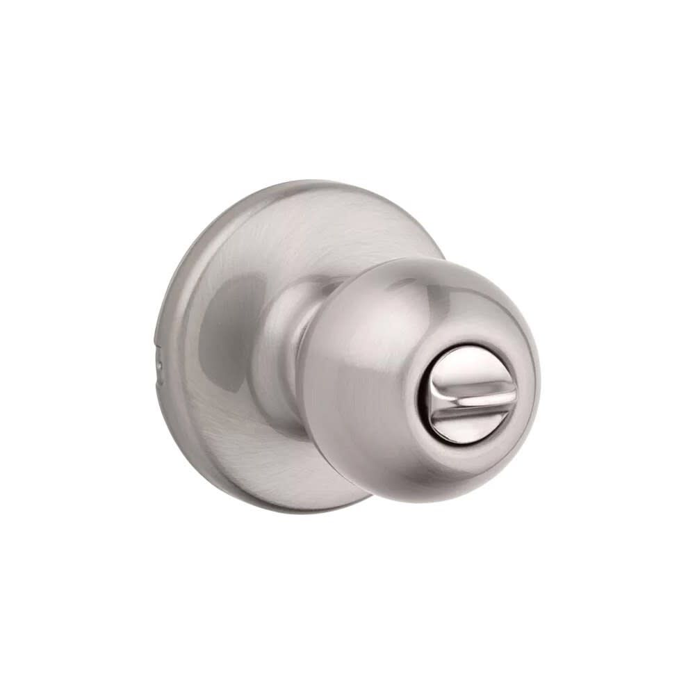Kwikset Satin Nickel Bed/Bath Polo Privacy Door Knob Set, large image number 3