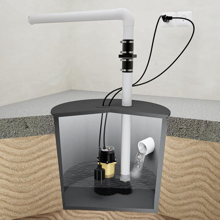 K2 Pumps 1/3 HP Heavy-Duty Cast Iron Sump Pump with Piggyback Vertical Switch, large image number 7
