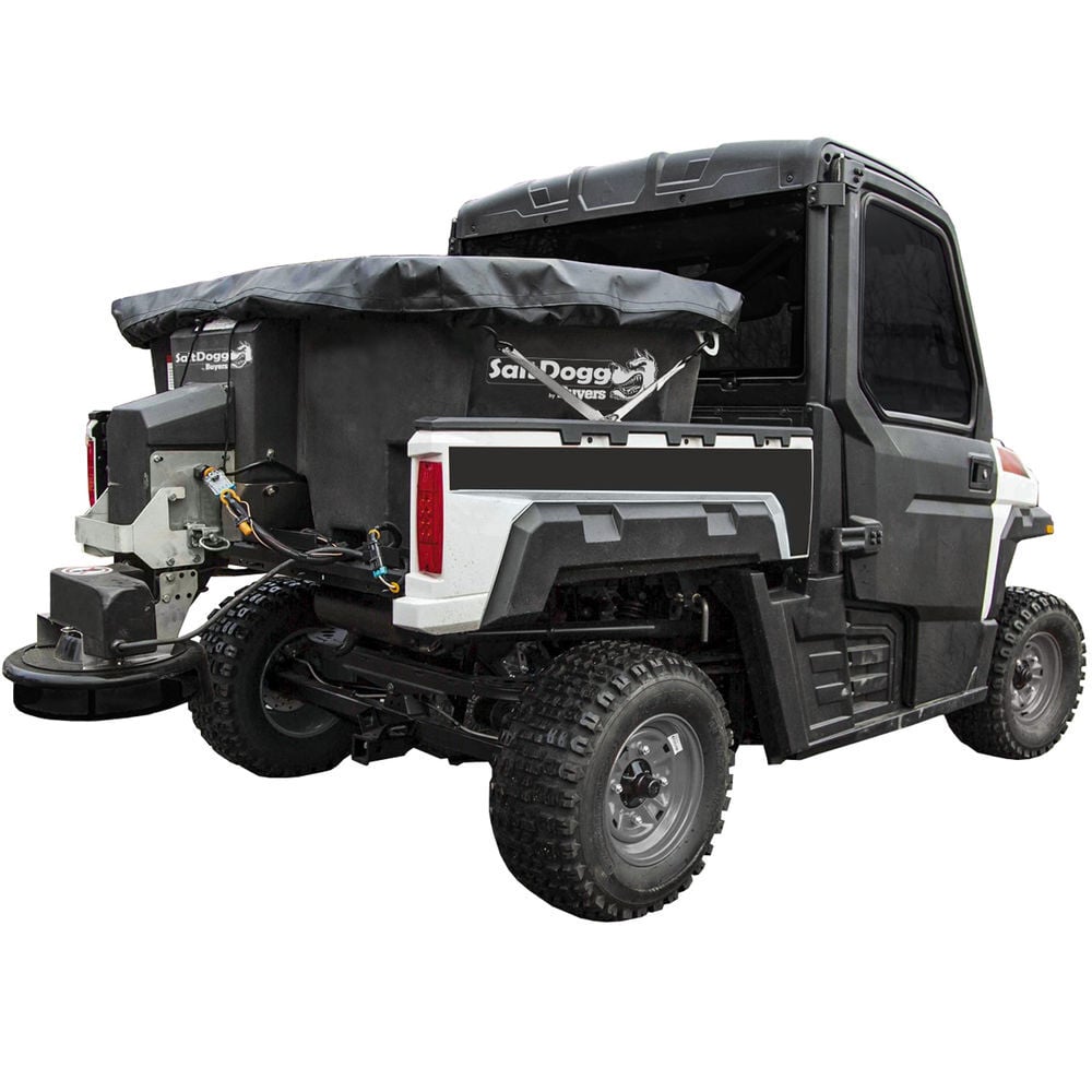 Buyers Products Company SaltDogg 0.40 Cubic Yard Electric Black Poly Hopper Spreader, large image number 3