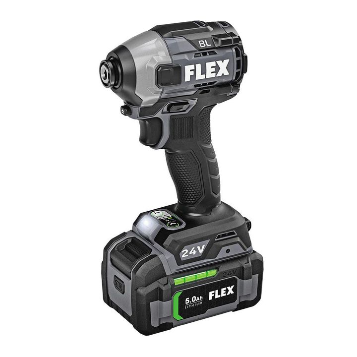 FLEX 24V Cordless 1/4-In. Quick Eject Hex Impact Driver With Multi-Mode Kit, large image number 2