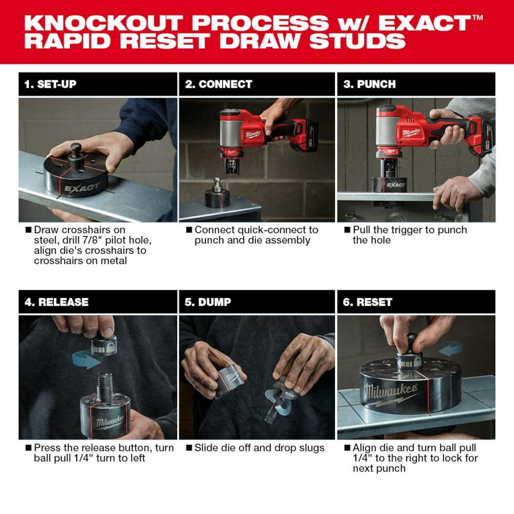 Milwaukee knockout set shop 10 ton