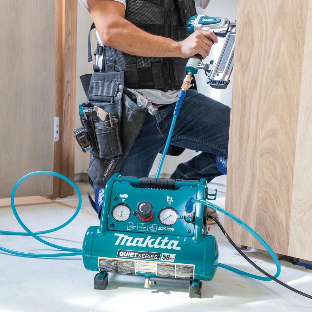 Makita 1 Gallon Compact Air Compressor & 18 Gauge Brad Nailer Combo Kit, large image number 3