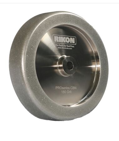 RIKON PRO CBN 8 Inch x 1.25 Inch x 1 Inch Sides 180 Grit Sharpening Wheel, 5/8 Inch Arbor