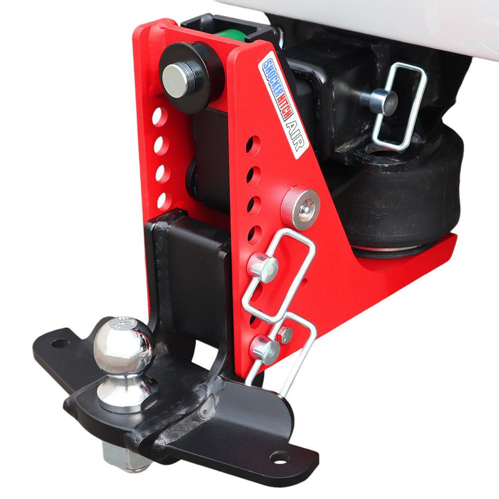 Shocker Hitch 14K 2 Inch Air Receiver Hitch & Drop Sway Bar Tab Ball Mount 2 Inch Hitch Balls, large image number 2