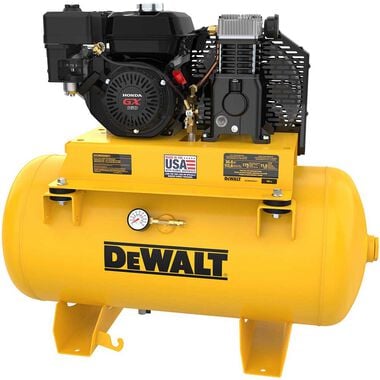 DEWALT 30 Gallon Single Stage Portable Gas Powered Truck Mount Air Compressor