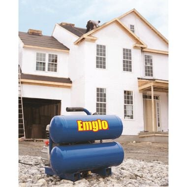 Emglo Heavy-Duty 4 gal Oil-Lube Stacked Tank Contractor Air Compressor, large image number 1