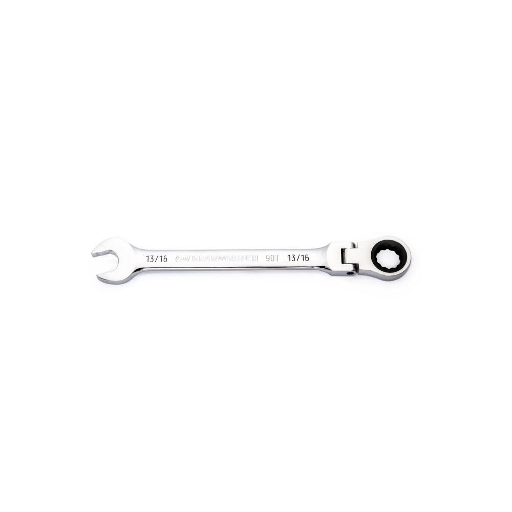 GEARWRENCH 13/16in 90T 12 Point Flex Head Ratcheting Combination Wrench - 86750