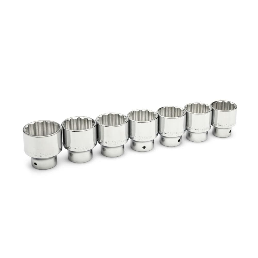GEARWRENCH 3/4 Inch Drive 12 Point SAE Standard Length Socket 7 Piece Set, large image number 2