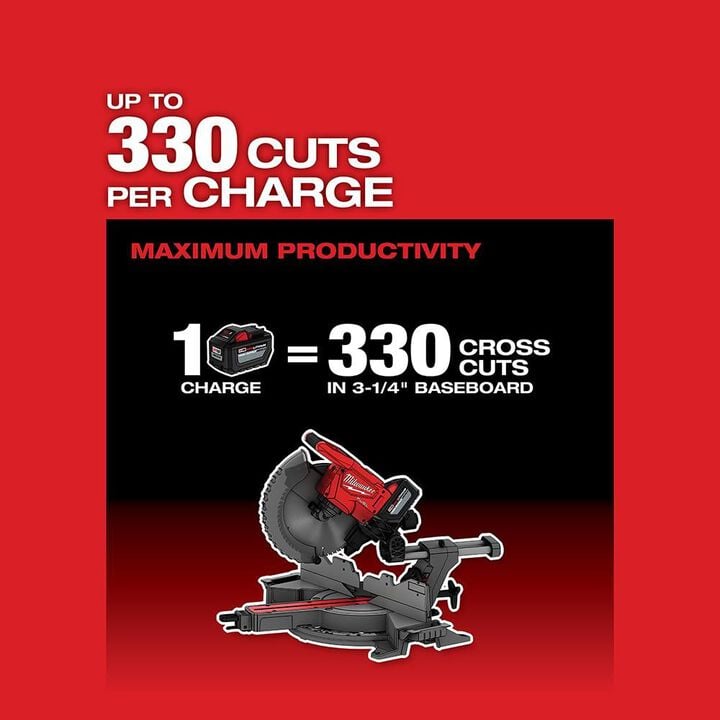Milwaukee M18 FUEL 12inch Dual Bevel Sliding Compound Miter Saw - Kit, large image number 5