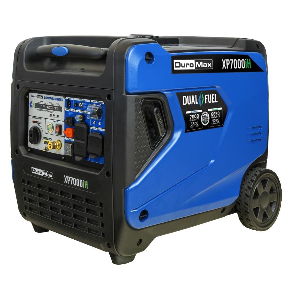 Duromax 7000 Watt Dual Fuel 49 State Portable Inverter Generator with CO Alert – XP7000IH