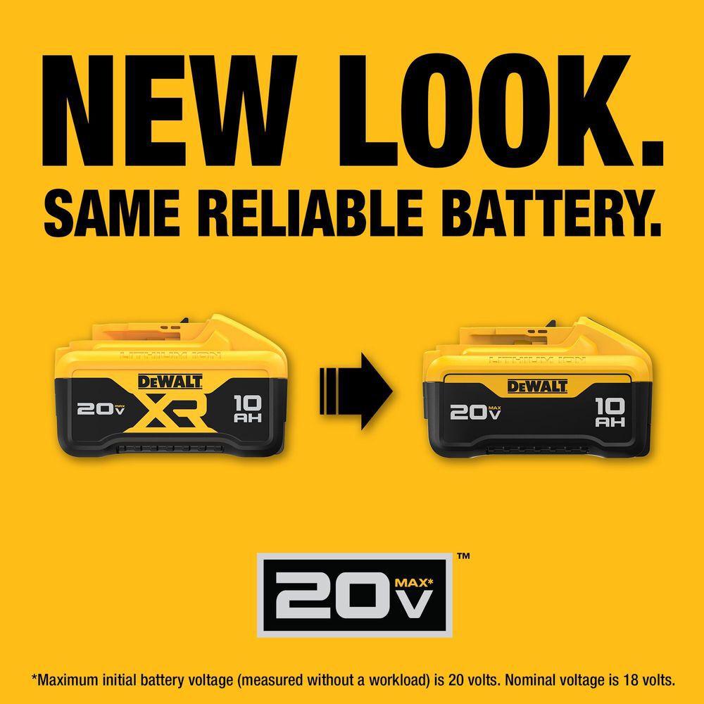 DEWALT 20V MAX 20V 10Ah Lithium Ion Power Tool Battery Pack with Fuel Indicator, large image number 6