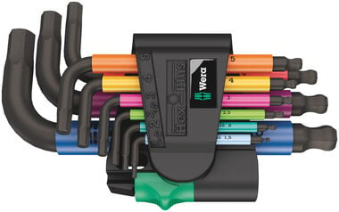 Wera Tools BlackLaser 950/9 Hex-Plus Multicolor 2 L-Key Set 9pc