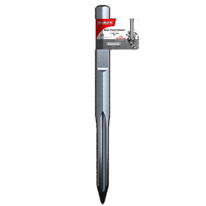 Diablo Tools 1-1/8 Inch x 16 Inch Hex Star Point Chisel, large image number 2