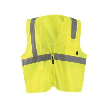 Occunomix Zipper Safety Vest Yellow High Visibility Mesh Standard 2X