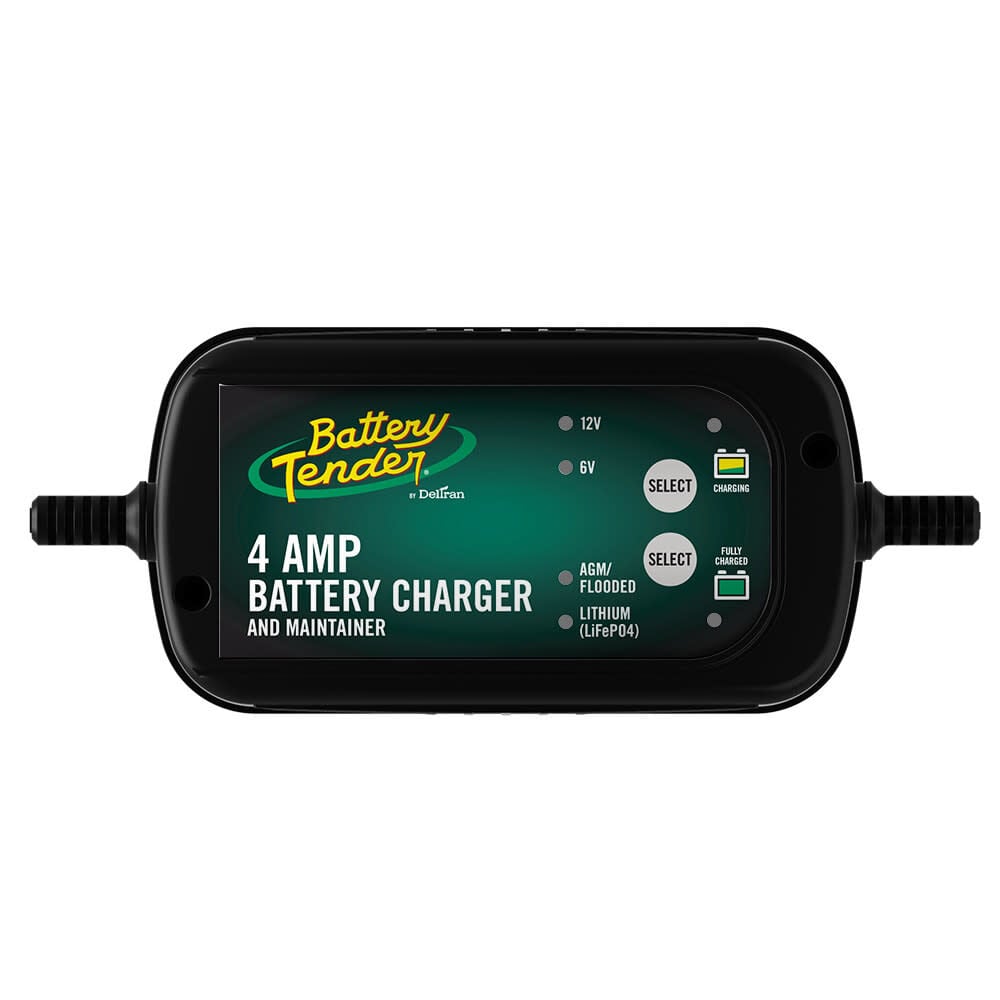 Battery Tender Lead Acid/Lithium Selectable Battery Charger 6/12V 4A – 022-0209-BT-WH