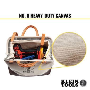 Klein Tools 12in (305 mm) Canvas Tool Bag, large image number 3