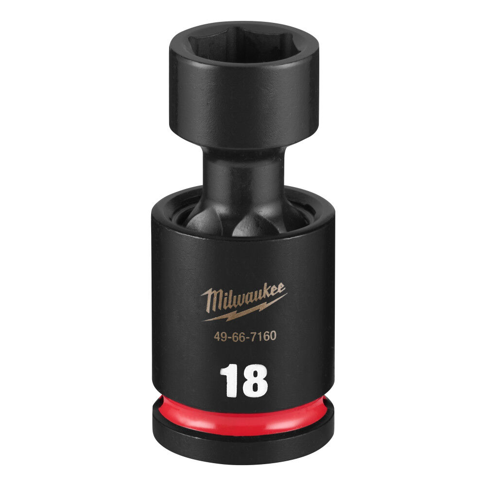 Milwaukee SHOCKWAVE Impact Duty 1/2 Inch Drive 18MM Standard Swivel Socket - 49-66-7160