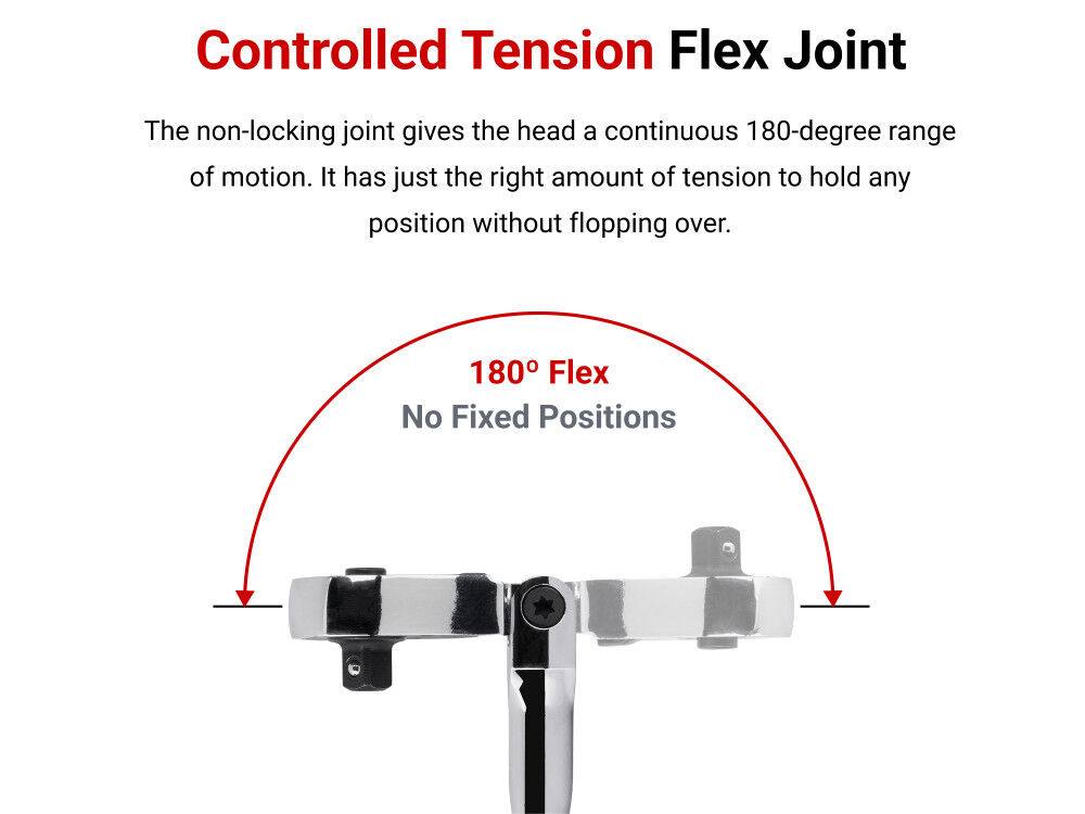 Tekton 1/4, 3/8, 1/2 Inch Drive Flex Head QR Stubby Ratchet Set, 3 Pieces, large image number 2