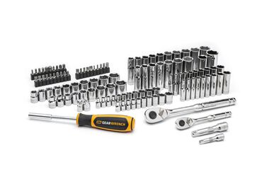 GEARWRENCH 115 Pc. 1/4, 3/8 Dr. SAE/MM Mechanics Hand Tool Racing Set, large image number 5