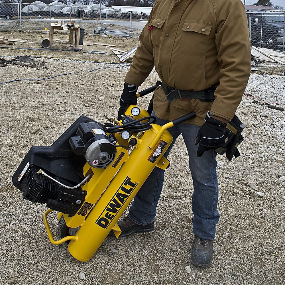 DEWALT 8 Gallon Portable 155 PSI Electric Twin Tank Wheelbarrow Air Compressor, large image number 6