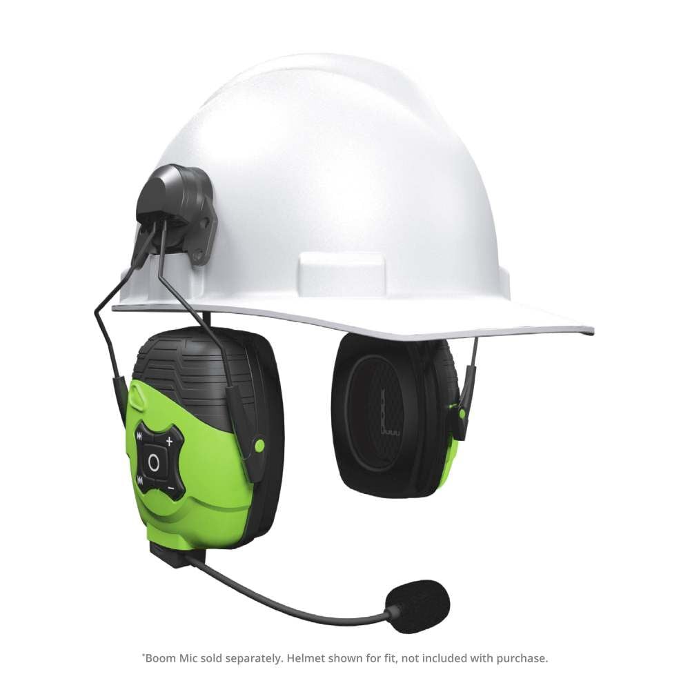 ISOtunes LINK Aware 21 dB Bluetooth Safety Green Helmet Mount Earmuff, large image number 3