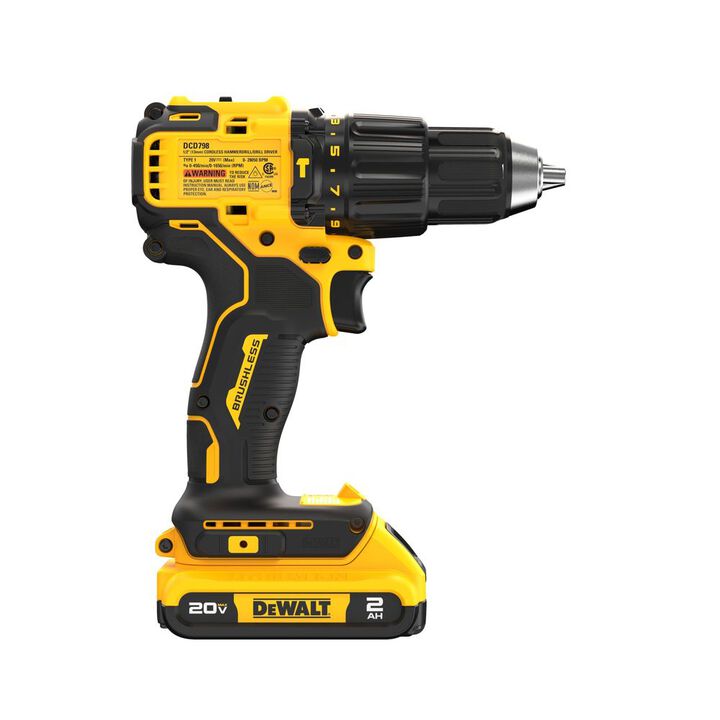 DEWALT 20V MAX Brushless Cordless 1/2in Hammer Drill Kit, large image number 7