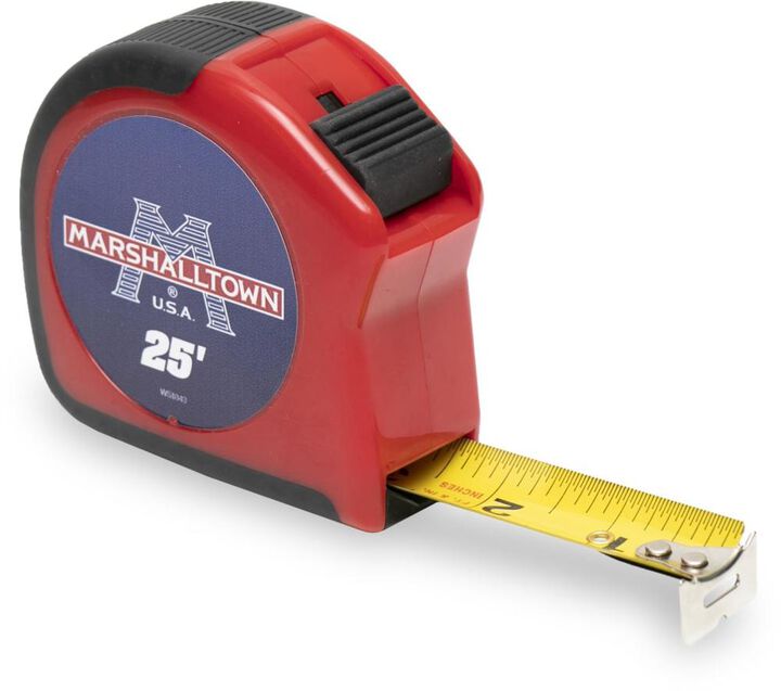 Marshalltown 25 Ft. Push-Button Lock Standard Tape Measure