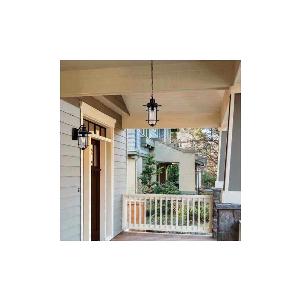 Globe Electric Vintage Turner Pendant Light Matte Black 1 Light, large image number 4
