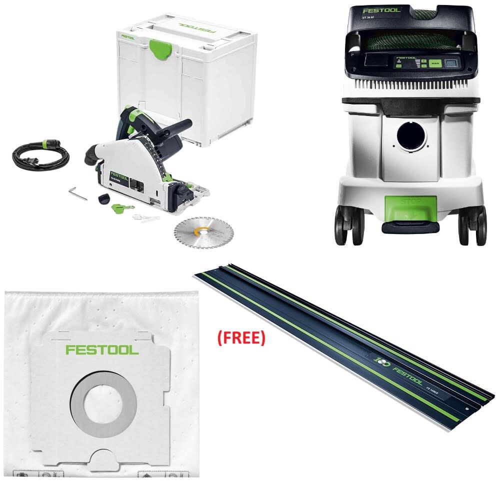 Festool TS 55 Track Saw & CT 36 Dust Extractor Bundle - 576708-577872